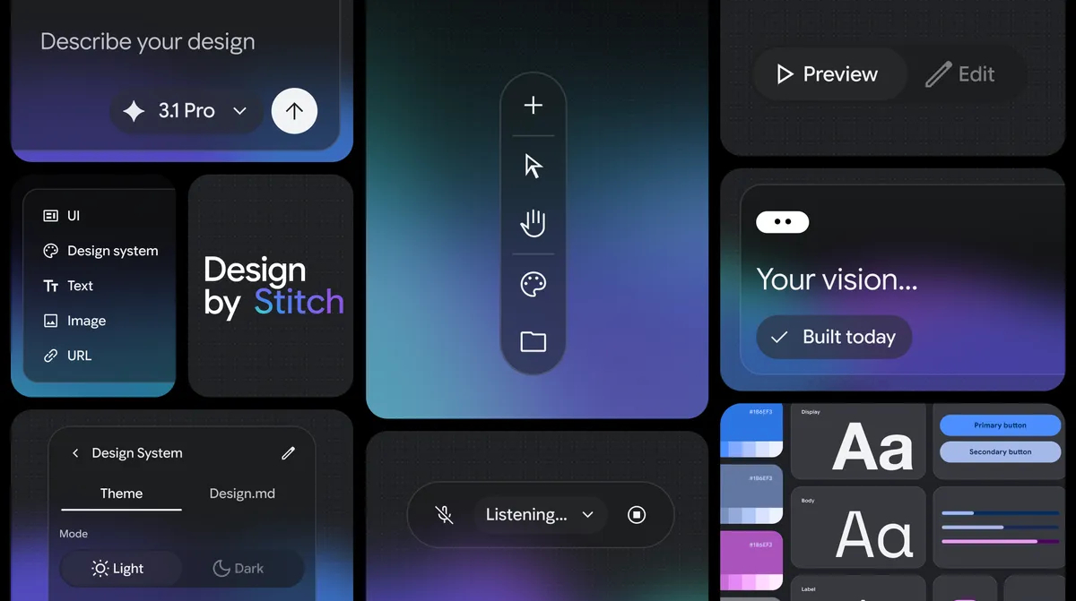Google представила оновлений інструмент Stitch для “вайб-дизайну”